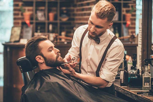 A barber at work
